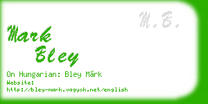 mark bley business card